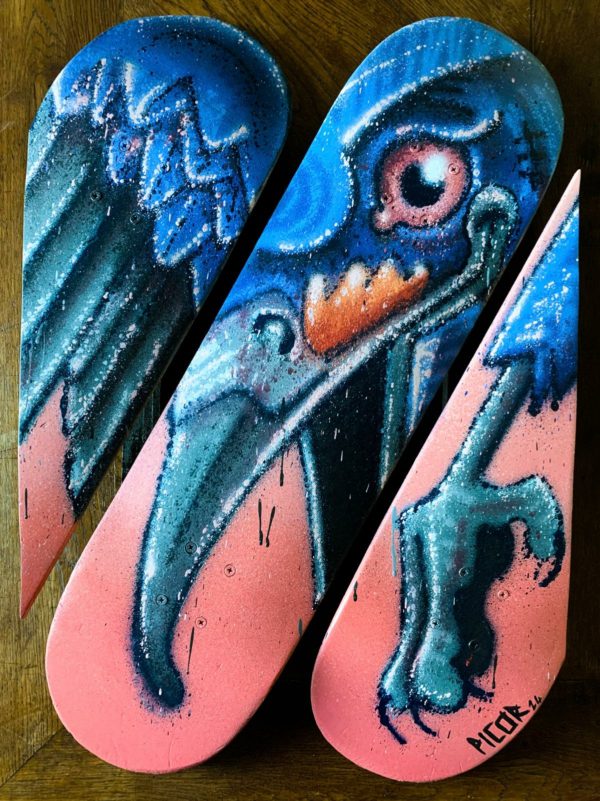 Triptyque sur Skate découpé